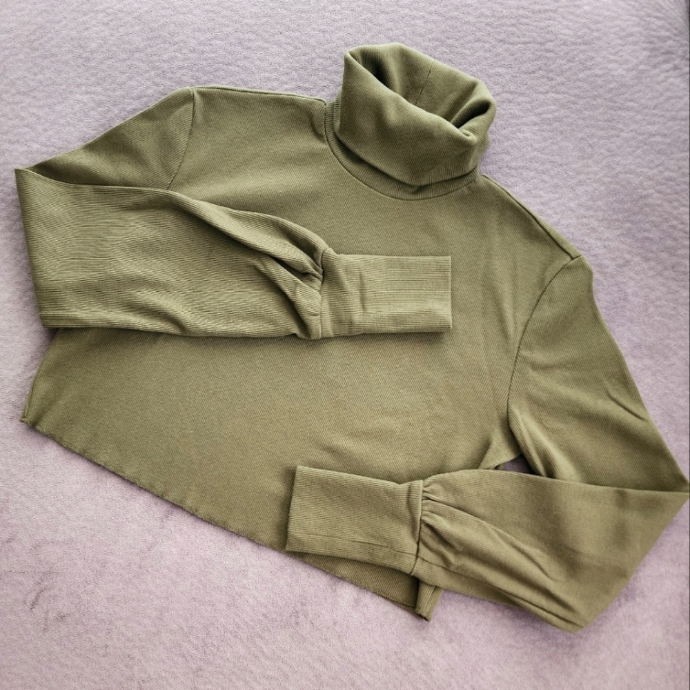 Forever 21 Cropped Turtleneck Top